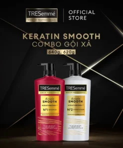 Bộ Gội Xả TRESemmé Keratin Vào Nếp Suôn Mượt 640g+620g